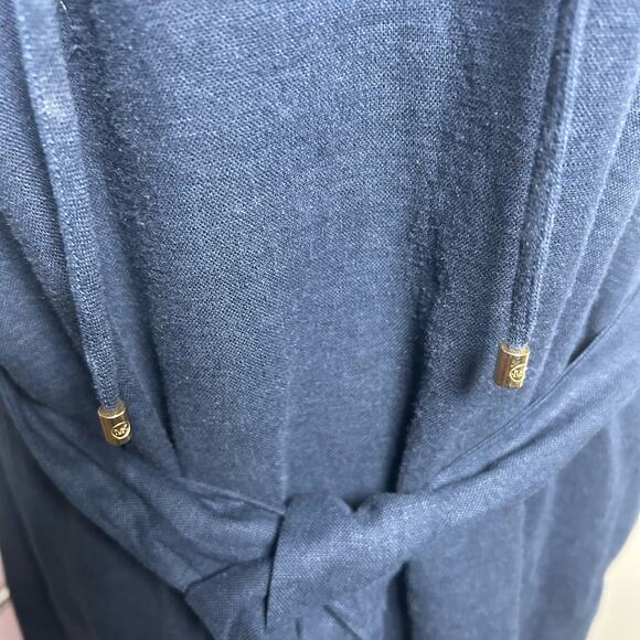 Michael Kors Dress Size Large Linen Navy - Picture 7 of 15